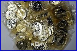 1958 25c Silver Proof Washington Quarter Roll 40 Coins Mint Cellophane
