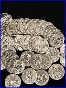 1958 D Washington Quarter Silver Great Looking Silver Coin Roll