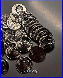 1958 P Choice Bu Roll Washington Quarters 90% Silver (40 Coins)