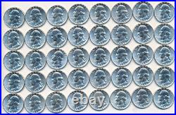 1958-p Roll (of 40) Washington Silver Quarters-brilliant Uncirculated-free S/h