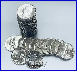 1959-D Roll of 40 Washington Silver Quarters GEM BU