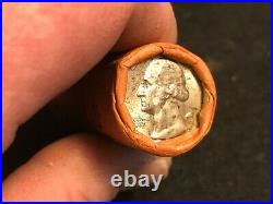 1959 D Unc OBW $10 Roll Washington Quarter BU 90% Silver Amazing toned ends GEM