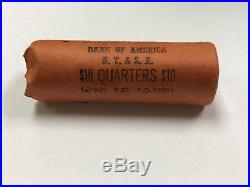 1959-D Washington Quarters Silver 90% Original Bank Wrapped Roll OBW