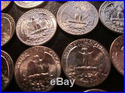 1959-D Washington original 90% SILVER Quarters BU roll Gem! U grade'em