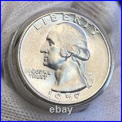 1959-P 25C Washington Quarter BU Roll 40 Coin