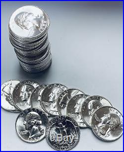 1959-P Roll of 40 Washington Silver Quarters GEM BU