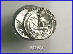 1959 Washington Silver Quarter Brilliant Uncirculated Roll of 40 Coins E0656