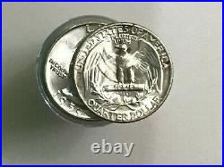 1959 Washington Silver Quarter Brilliant Uncirculated Roll of 40 Coins E8258
