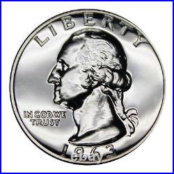 1960 1964 Washington Quarter Roll Proof 90% Silver (8 each) 40 US Coins