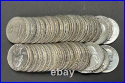 1960-1964 Washington SILVER Quarters Roll of 40 CIRCULATED Coins #W830