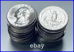 1960-D Roll of 40 Washington Silver Quarters GEM BU