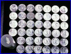 1960 Washington Silver Quarter Original Gem BU roll 40 coins White Superb #GE637