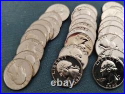1961-1964 BU Washington Quarters 90% Silver $10 Face Value Roll (Tube #10018)