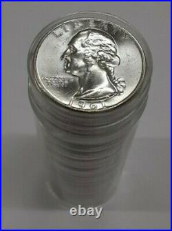 1961-D United States Roll of BU Silver Washington Quarters 40 Coins Total