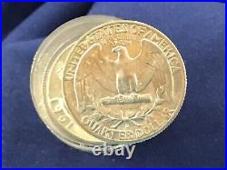 1961-D Washington Silver Quarter Original Roll of 40 Coins BU E0649