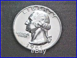 1961 Proof Washington Silver Quarter Roll/40 Gem Coins