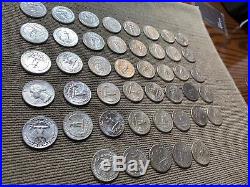 1962-1964 Washington Quarter Silver BU GEM Roll Of (45) Total Coins S/D/P