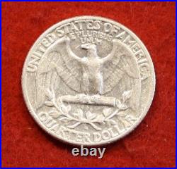 1962-D Washington Quarters 40 coin roll circulated 90% Silver R1