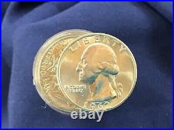 1962-D Washington Silver Quarter BU Roll of 40 Coins E0645