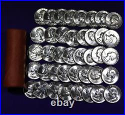 1962-P Uncirculated Washington Sliver Quarter Rolls of (40 Coins)