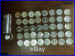 1962 Roll (40) Of U. S Proof Quarters 90% Silver