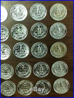 1962 Roll (40) Of U. S Proof Quarters 90% Silver