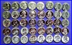 1962 Washington Quarters. Proof Silver Roll Of 40