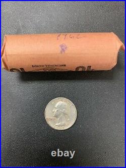 1962d roll of silver quarters