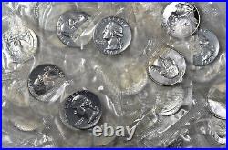 1963 25C Proof Washington Quarter Roll In Cellophane 40 Coins