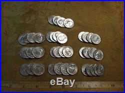 1963-D Roll Of 40 Silver Washington Quarters $10 FV 90% Free S&H USA