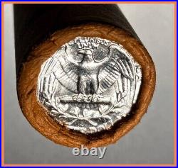 1963 P Washington Silver Quarters Original Bank Roll 40 Coins $10