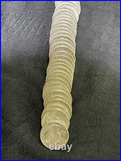 1963 Washington Quarter Dollar Roll of 40 Uncirculated Coin $10 Face 90% Silver