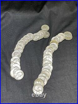 1963 Washington Quarter Dollar Roll of 40 Uncirculated Coin $10 Face 90% Silver