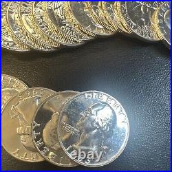 1963 Washington Quarter Roll Gem Proof 90% Silver 40 US Coins