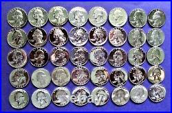 1963 Washington Quarters. Proof Silver Roll Of 40