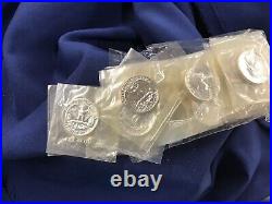 1963 Washington Silver Quarter Gem Proof roll of 40 coins in US Mint Cello E0639