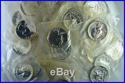 1964 25c Silver Proof Washington Quarter Roll 40 Coins Mint Cellophane