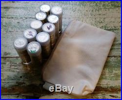 1964 90% Silver Washington Quarters $100 face value 10 Rolls with Bag