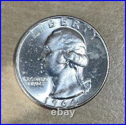 1964 Choice BU ROLL Washington Silver Quarters