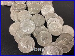 1964-D 25c Washington Silver Quarter Roll 40 UNCIRCULATED Quarters BEAUTIES