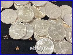 1964 D (40) Coin Roll of BU Uncirculated Silver Washington Quarters L. TS. 50