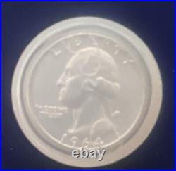 1964-D BU ROLL 90% Silver Washington Quarters Unc. Original Luster 40 coins