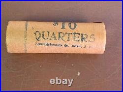 1964 D BU Silver Washington Quarters shotgun roll (40)