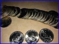 1964-D Silver Washington Quarter BU Roll Silver American Coin 40