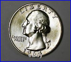 1964-D Silver Washington Quarter BU Roll Silver American Coin 40 Pieces