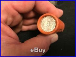1964 D Unc. OBW $10 Roll Washington Quarter BU 90% Silver Original Bank Roll