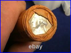 1964 D Unc OBW $10 Roll Washington Quarter BU 90% Silver Original Bank Wrap