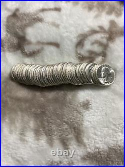 1964-D Washington Silver Quarter BU/UNC Roll-40 Coins