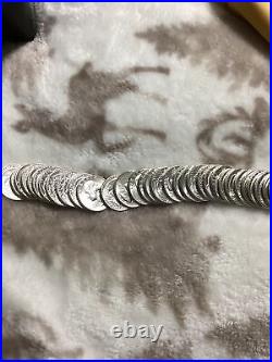 1964-D Washington Silver Quarter BU/UNC Roll-40 Coins