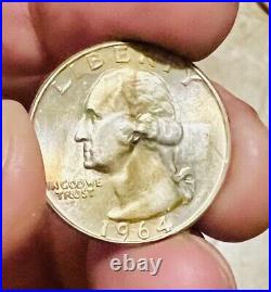1964-D Washington Silver Quarters ROLL OF 40 Coins 25C BU-UNC